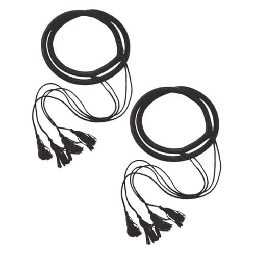 Gogogmee 2pcs Elegant Arab Head Scarf Ropes Men's Fashion Headband for Middle East Costumes