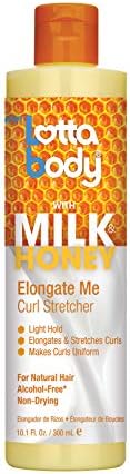 Lotta Body, Elongate Me Curl Stretcher, Milk & Honey Formula for Light Hold and Uniform Curls, 10.1 Fl Oz