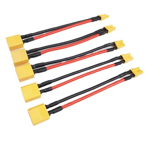 1/5pcs xt60xt30RlN^A_v^[jo[TtBbgjvO10cm 14awgC[RC quadcopter cinelog35h[fAt^[}[Pbg(5pcs XT30F to XT60M)