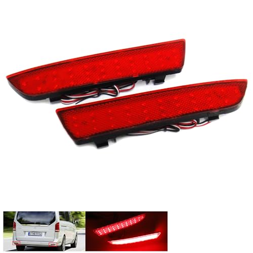 Réflecteurs LED rouges pare-chocs arrière MB Classe V W447 Vito contre le manque de visibilité