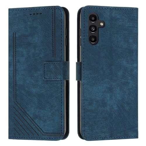 Étui Samsung Galaxy A13 5G bleu avec fente carte et dragonne
