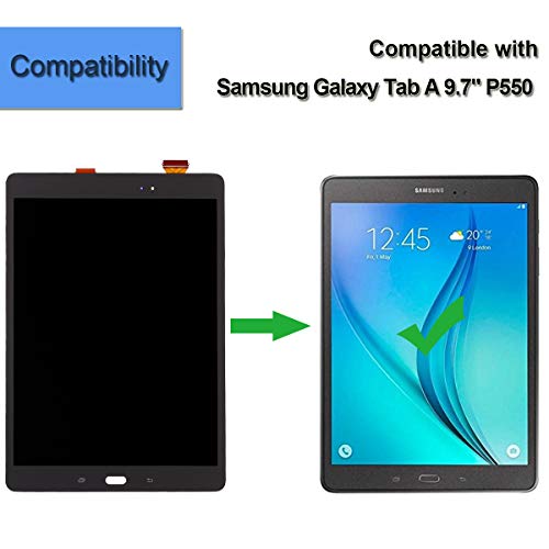 Écran tactile LCD Galaxy Tab A 9.7 P550 vitre de remplacement noir