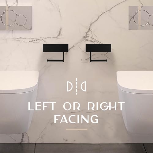 Day Moon™ Matte Black Toilet Paper Holder with Shelf, Wipe Holder for Bathroom Flushable Wipes Dispenser Toilet Paper and Wipes Holder Toilet Paper Holder with Storage - Image 8