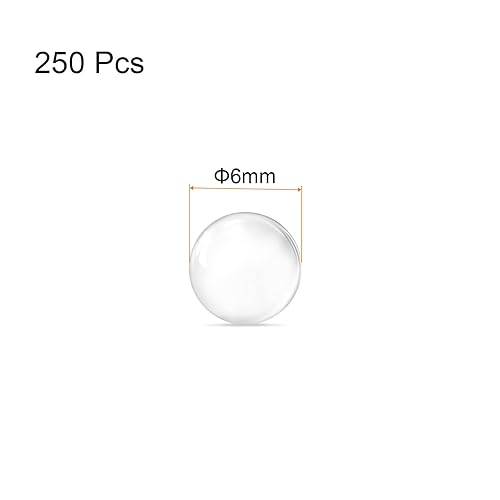 Miniatura 2 de HARFINGTON 250 cuentas de vidrio para hervir bolas de vidrio de 0.236 in de soda y lima, para mezclar botellas, transparente