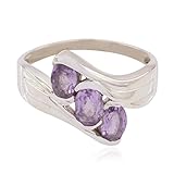 (a) echte Edelsteine ​​Amethyst 925 Sterling Silber Ring, suppiler Schmuck 925 Sterling Silber Ring feine Artikel
