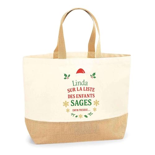 Sac Shopping Linda Liste des enfants sages pour Noël et Secret Santa