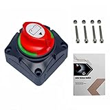 Wisamic Batterieschalter Batterie Trennschalter Akku Trennen Schalter Batterietrennschalter - 1-2-beide-Off Marine Batterieschalter 200/1250 Amp 12v 24v 48v 60v für Schiff Boot Kleine Yacht RV Camper