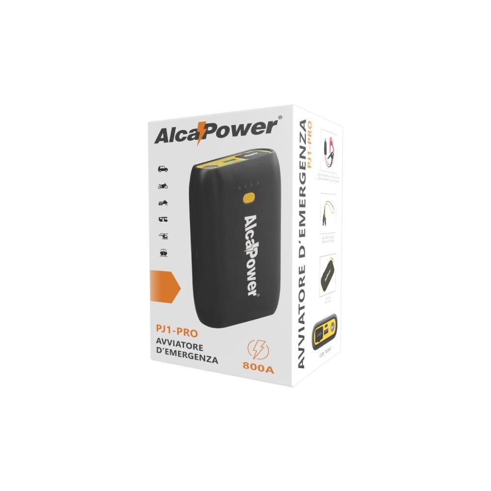 Avviatore d'emergenza 800A + Power Bank + Torcia