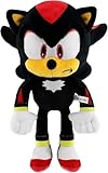 Neiiewe Sonic 3 Plush Toy The Hedgehog Movie Sonic Plush Toys Knuckles Shadow Tails Plush Doll Toys Gifts for Boys and Girls (Black)