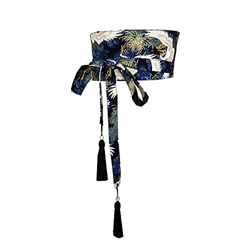 FANCYPUMPKIN Vintage Japanese Yukata Kimono Robe Obi Belt Harajuku Waistband-D - Main Image