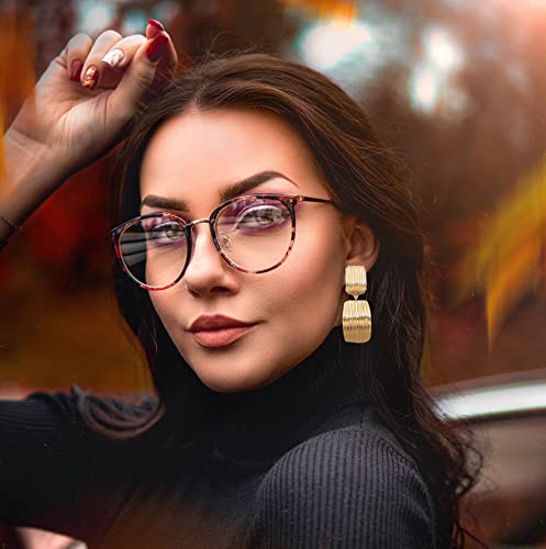 Women's Oversize Geometric, Tear Drop, Hammered Statement Metal Clip On Earring (Many Styles) (Gold/Style 9) #TOP5