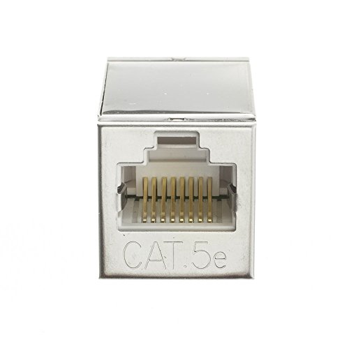 Acoplador Inline Blindado Cat5e RJ45 Hembra Plata miniatura 2