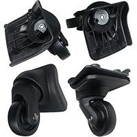 Tobeso-Nuoze 4 Stück Kofferrollen Ersatzrollen Ersatzräder für Koffer Reparatur 360°Drehbare Koffer Ersatzrollen mit 4 Befestigungslöchern L044