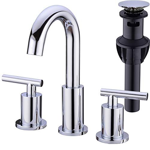 TRUSTMI Robinet De Salle De Bain En Nickel Brossé à 2 Poignées