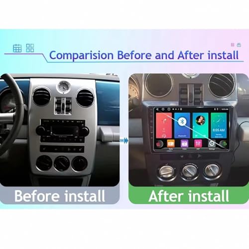 Radio Coche Bluetooth Chrysler PT Cruiser 2000-2010 con Cámara Trasera y USB Eq 2