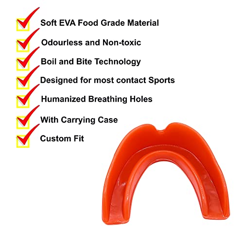 Hash Mundschutz – Mundschutz für Erwachsene, Senioren, Kinder, Jugendliche, ideal für Schule, Kampfsport, Rugby, Fußball, Hockey, Muay Thai, MMA, Boxen, Kampfsport, Basketball, mit Hülle, ab 8 Jahren,