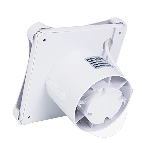 Hon&Guan 4" Home Ventilation Fan Garage Exhaust Fan Ceiling,Window and Wall Mount Fan with 5W LED Light for Kitchen(Ultra Silent)