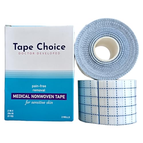 Cover Roll Tape Non-Woven Adhesive Bandages Breathable Bandage Tape Cohesive Wrap Bandages Protective Stretch Bandage Roll Film (2 Inch x 11 Yard)