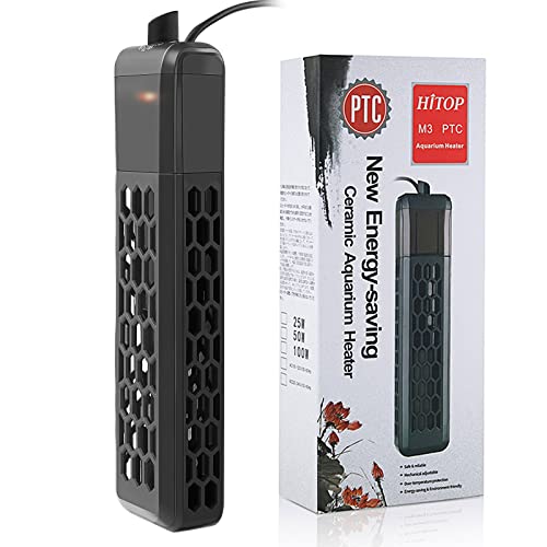 HITOP PTC Adjustable Aquarium Heater, Sturdy Fish Tank Heater with Protective Cover, 100W/200W/300W/400W Heater for…