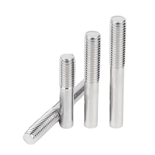 Single End Thread Rod M3 M4 M5 M6 M8 M10~M20 304 Stainless Steel Headless Bolt Screw Tooth Stick Single Head Threaded Bar(250mm,M6-10PCS)