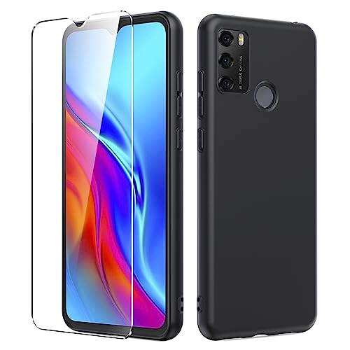 Coque de téléphone compatible TCL 20Y en TPU noir finition mate