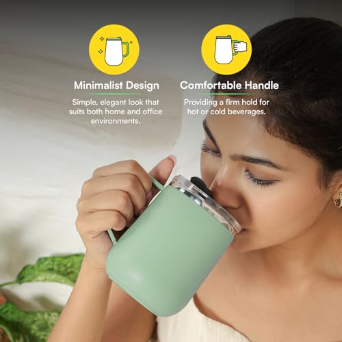 Image of Udyan Tea 500ml Stainless Steel Insulated Mug with Double-Walled Design | Spill-Proof Flip-Top Lid & Comfortable Handle| Ideal Gift for All Occasions