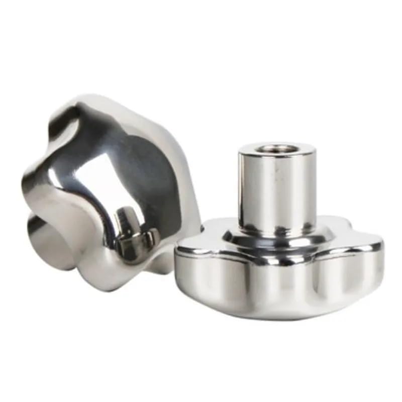 1pc M6 M8 M10 M12 Stainless Steel 304 Female Thread Star Knob Handles Star Shaped Clamping Nuts Knobs Plum Hand Wheel(M6 Head 48mm)
