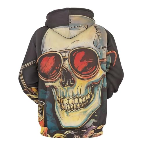 Pullover squelette et boisson sweat confortable contre le froid de taille S - 4