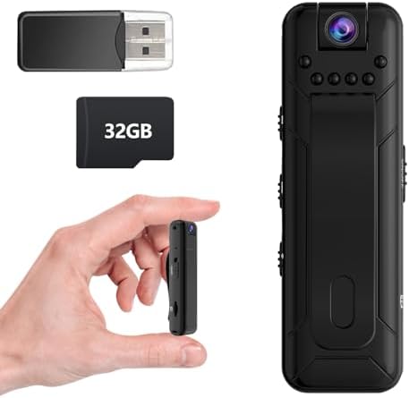 Bextgoo Body CAM, 1080P Mini Camara Espia Sin WiFi con Tarjeta TF...
