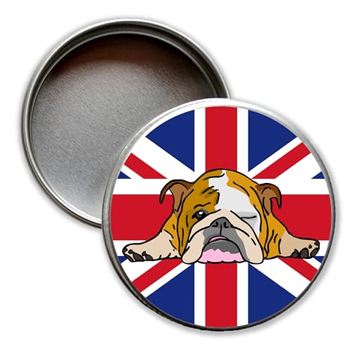 Kleine Dose Minidose Englische Bulldogge Englische Flagge Hund Kleine Dose Minidose Englische Bulldogge Englische Flagge Hund