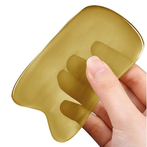 Youngme Ox Horn Scraping Massage Tool, Gua Sha Facial Tool Natural Message Board for Body, Neck, Face (4mm Thick)