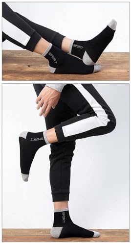 Image of 5 Pairs Cotton Sports Ankle Socks for Men & Women