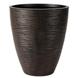 Newport Polyethylene Garden Planter, Bronze Color (2 Pack) Newport Polyethylene Garden Planter Bronze Color 2 Pack