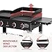 Grills House 4-Burner Propane Gas Grill and Griddle Combo with Grilling Gear, 296 Sq. In. & 314 Sq. In., Heavy-duty and Portable for Outdoor Cooking, Black, GD405A-SC