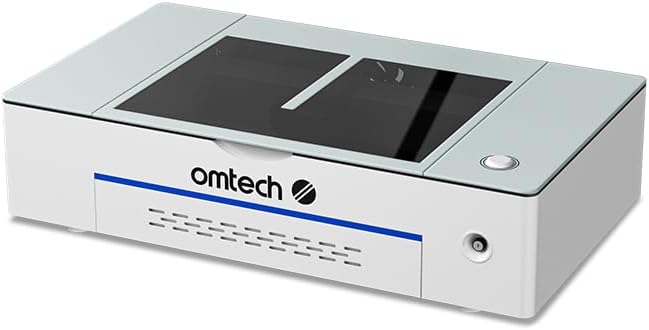 OMTech 55W Polar Lite, Desktop CO2 Laser Engraver and Cutter, 20"x12" Compact Laser Engraving Machine with Built-in Exhaust Fans & 0.5gal Water Tank, Laser Cutting Machine for Wood Acrylic Glass More