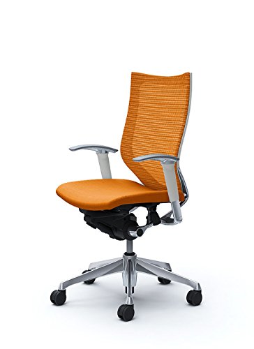 オカムラ 岡村製作所 デスクチェア オフィスチェア バロン ハイバック 可動肘 座クッション オレンジ CP85BW-FDF8