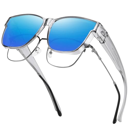 Image of GEGURI Polarized Sunglasses Fit Over Glasses for Men Women, Oversized Square Sun Glasses UV400 Protection Shades