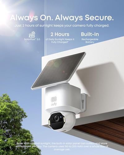 eufy SoloCam E42, 4K Security Camera Wireless Outdoor, Solar Powered, AI Motion Tracking, Strobe Light, Pan & Tilt, Facial Recognition, Up to 16 TB, Smart Home Compatible thumbnail 6