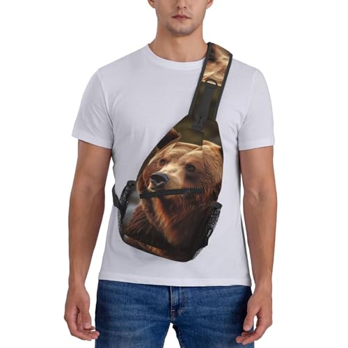 Bolso Cruzado Hombre Mochila Bandolera Negra miniatura 7