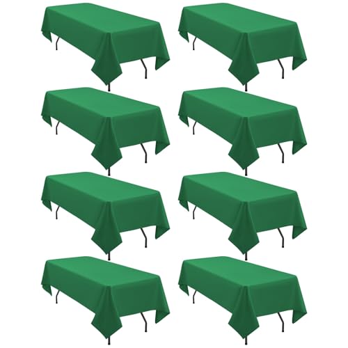 Green 8-Pack 60x102 Inch Rectangle Tablecloths