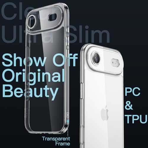 Image of JETech Slim Case for iPhone Air with Camera Lens Full Protection, Ultra-Thin Lightweight Clear Minimalist Protective Phone Cover, 6.5-Inch Display (Clear)