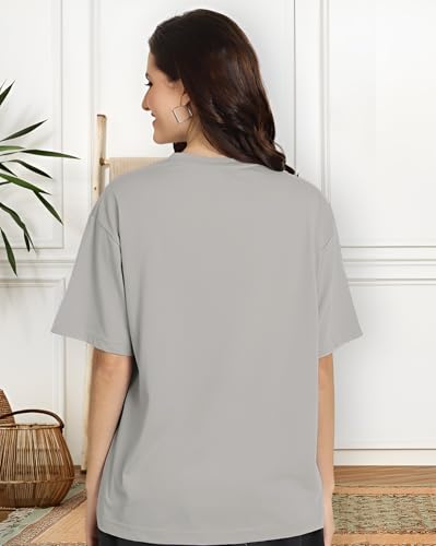 Image of AUSK Oversized T-Shirt for Womens || Graphic Front Printed Loose fit Womens Tshirt