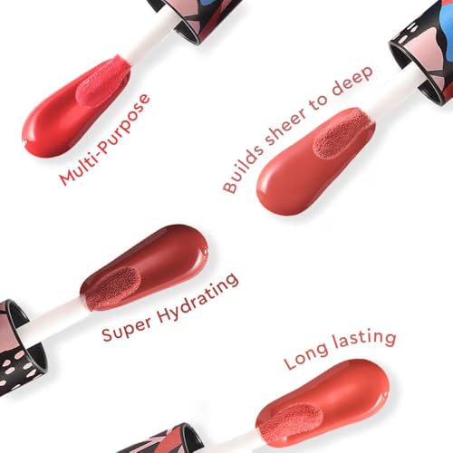 Image of Kiro Afterglow Lip & Cheek Tint - Raspberry Compote, 5g | Hydrating, Buildable, Lightweight | Infused with Hyaluronic Acid, Crambe Seed Oil & Rosehip Oil | Natural Flush, Non-Patchy Finish (Pack of 2)