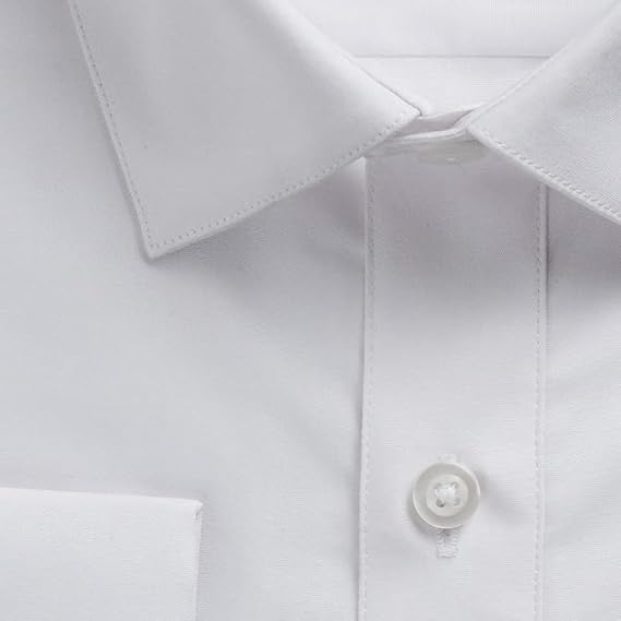 Men's Dress Shirts Regular Fit Solid Long Sleeve Formal Shirt Business Casual Button Down Shirts