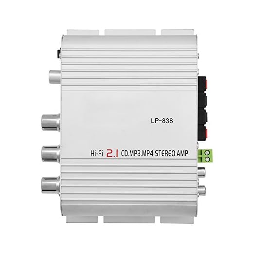 Queen.Y Mini HiFi 2.1 Stereo Bas Auto Bil Hem Ljud Förstärkare Digital Amp Silver
