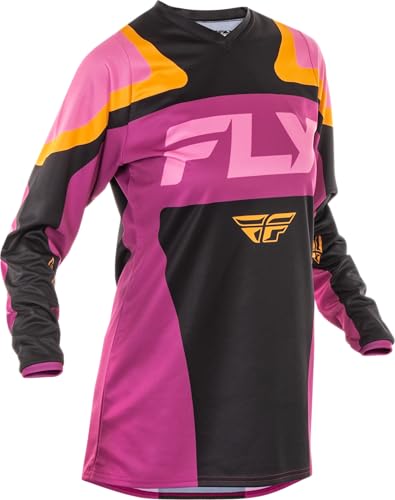 Fly Racing Women's F-16 Jersey (Black/Mauve/Yellow, Medium)