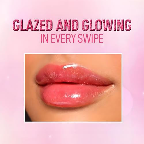 Image of Asthetic Kawaii Lip Gloss Combo Set of 4 - Heart, Candy, Toffee & Bottle Shape | pH Color Changing, Natural Pink Tint | Cute Flavored Mini Lip Gloss Gift for Women (Lip Gloss Combo 5)