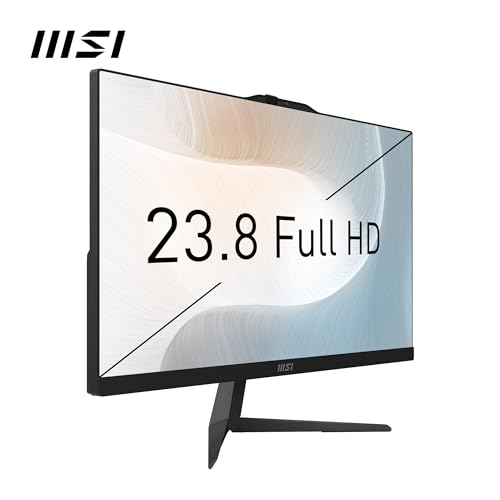 MSI Modern AM242 12M-1244IT AIO Desktop - 23.8 IPS, Intel Core i5-1235U, 1920x1080 (FHD), 14ms, 8GB (DDR4 SDRAM), SSD 512GB, inklusive kabelgebundener Tastatur und Maus, integrierte Webcam - Windows