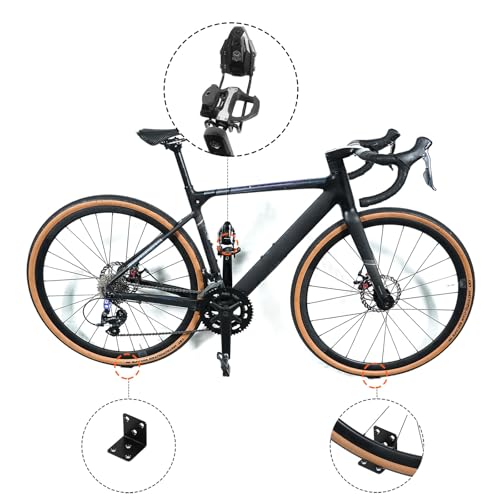 Soporte de pared para bicicletas plegable y ajustable de carretera 6
