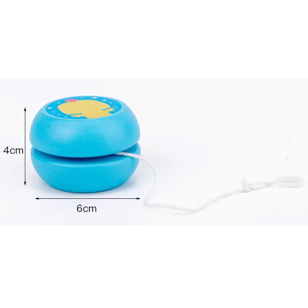 Set di Yo-Yo in Legno Montessori a Cartone Animato, Giocattolo Yo-Yo Animale Colorato Giocattolo per la Prima Infanzia per Bambini da 3 a 6 Anni